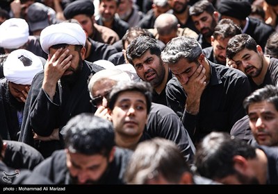 دسته عزاداری شهادت امام حسن عسکری (ع) با حضور آیت الله وحید خراسانی