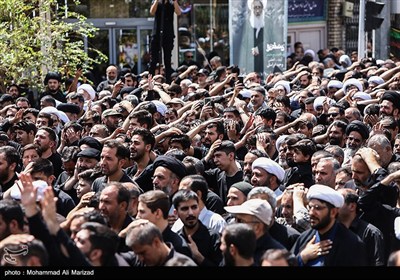 دسته عزاداری شهادت امام حسن عسکری (ع) با حضور آیت الله وحید خراسانی