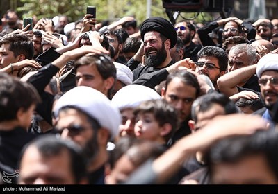 دسته عزاداری شهادت امام حسن عسکری (ع) با حضور آیت الله وحید خراسانی