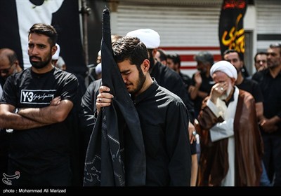 دسته عزاداری شهادت امام حسن عسکری (ع) با حضور آیت الله وحید خراسانی