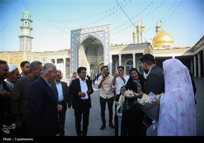 تشرف وزیر میراث فرهنگی به حرم حضرت معصومه(س)