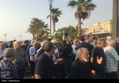 مراسم تشییع پیکر استاد ایرج صغیری، هنرمند فقید بوشهری