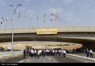آیین افتتاح تقاطع سپهر-مهدی آباد -شهربازی سوستان جنت و باغ ایرانی
