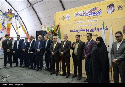 آیین افتتاح تقاطع سپهر-مهدی آباد -شهربازی سوستان جنت و باغ ایرانی