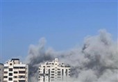تدمیر برج مشتهى بمدینة غزة