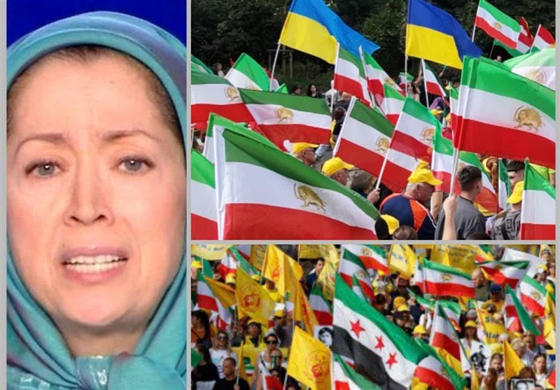 از مهاجران اروپایی تا پرچم رژیم جولانی در تجمع منافقین / دستمزد 5 میلیون دلاری از اسرائیل