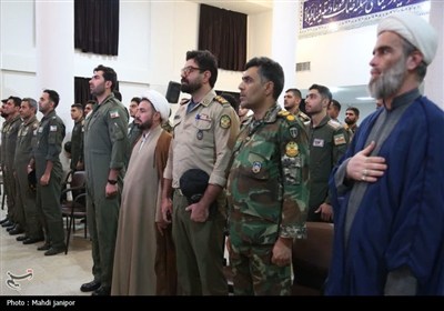 حضور فرماندهان و خلبانان هوانیروز اصفهان در حرم حضرت زینب(س)