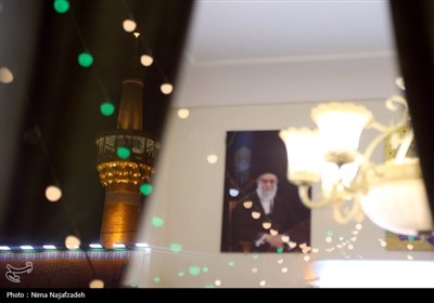 حال و هوای حرم مطهر رضوی در شب میلاد پیامبر اکرم