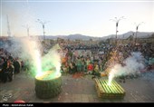 جشن باشکوه میلاد پیامبر (ص) و امام جعفر صادق (ع) در چرام+فیلم