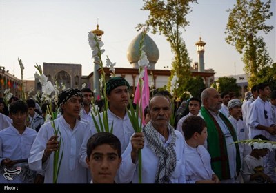 تشرف کاروان پیاده شهرستان فیروزآباد به حرم مطهر شاهچراغ (ع)
