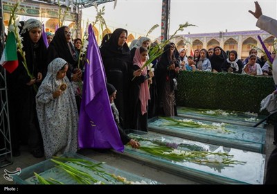 تشرف کاروان پیاده شهرستان فیروزآباد به حرم مطهر شاهچراغ (ع)