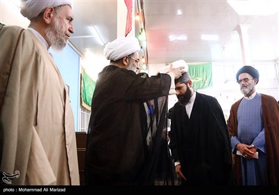 جشن و عمامه گذاری طلاب در روز میلاد پیامبر اکرم(ص) و امام جعفر صادق(ع) - قم