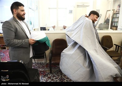 جشن و عمامه گذاری طلاب در روز میلاد پیامبر اکرم(ص) و امام جعفر صادق(ع) - قم