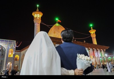 عقد ازدواج 20 زوج جوان در حرم مطهر شاهچراغ (ع)