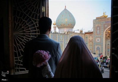 عقد ازدواج 20 زوج جوان در حرم مطهر شاهچراغ (ع)