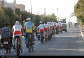 اعزام کاروان دوچرخه‌سواری فدائیان ولایت بهاباد به مشهد مقدس
