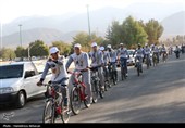 اعزام کاروان دوچرخه‌سواری فدائیان ولایت بهاباد به مشهد مقدس