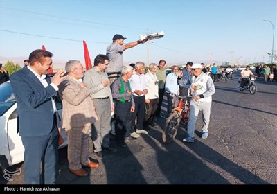اعزام کاروان دوچرخه‌سواری فدائیان ولایت بهاباد به مشهد مقدس