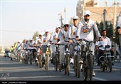 اعزام کاروان دوچرخه‌سواری فدائیان ولایت بهاباد به مشهد مقدس