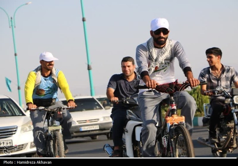 کاروان دوچرخه‌سواری فدائیان ولایت بهاباد عازم مشهد شد