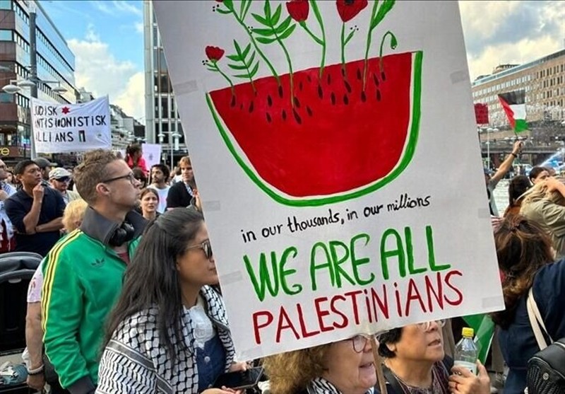 ببینید/راهپیمایی حامیان فلسطین در سوئد