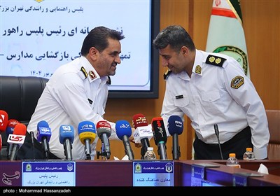 نشست خبری سردار سید ابوالفضل موسوی‌پور رئیس پلیس راهور تهران بزرگ