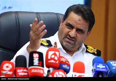 نشست خبری سردار سید ابوالفضل موسوی‌پور رئیس پلیس راهور تهران بزرگ