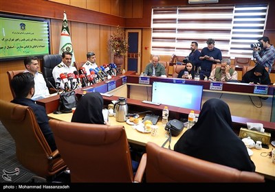 نشست خبری سردار سید ابوالفضل موسوی‌پور رئیس پلیس راهور تهران بزرگ