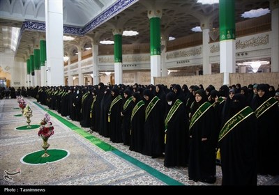 آیین خطبه‌خوانی باشکوه خادمان حرم حضرت معصومه(س)