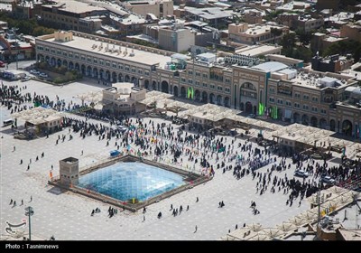 گلباران حرم حضرت معصومه(س) در سالروز ورود بانوی کرامت به قم