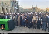 پیکر آیت‌الله موسوی یزدی در حرم حضرت معصومه (س) به خاک سپرده شد