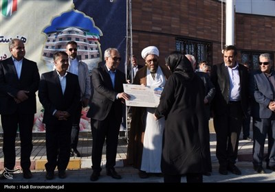 آیین افتتاح هنرستان 18 کلاسه حاج‌حسن شهبازی در اهر