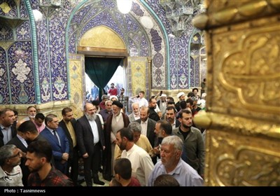 تشرف وزیر تجارت و بازرگانی پاکستان به حرم حضرت معصومه(س)