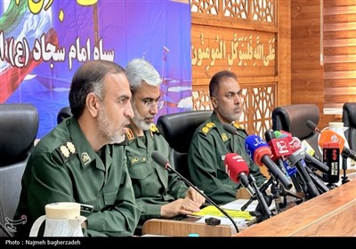 نشست خبری سردار سالاری فرمانده سپاه امام سجاد علیه السلام هرمزگان