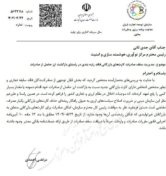 سازمان توسعه تجارت , 