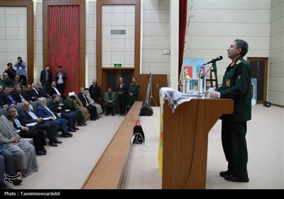 آیین گشایش نمایشگاه رزمی و فرهنگی دفاع مقدس در اردبیل به روایت تصویر
