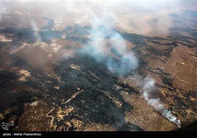 از سرگیری عملیات هوایی مهار آتش‌سوزی هورالعظیم