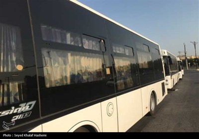 رونمایی از 10 دستگاه اتوبوس ناوگان حمل و نقل عمومی شهرداری بوشهر