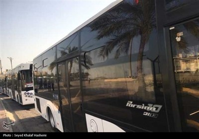 رونمایی از 10 دستگاه اتوبوس ناوگان حمل و نقل عمومی شهرداری بوشهر