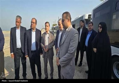 رونمایی از 10 دستگاه اتوبوس ناوگان حمل و نقل عمومی شهرداری بوشهر