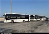 رونمایی از 10 دستگاه اتوبوس ناوگان حمل و نقل عمومی شهرداری بوشهر+تصویر