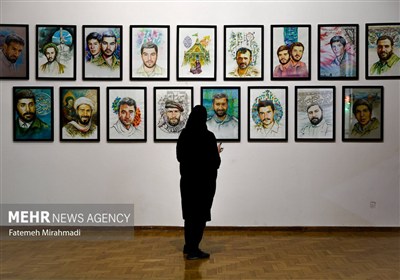 نمايشگاه،ميري،نقاشي،هنري،شهيد،مراسم،آثار،نجابتي،بسيجي،محمدرض ...