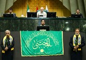 حضور خادمان حرم عبدالعظیم حسنی (ع) در صحن مجلس