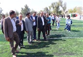 افتتاح زمین چمن مصنوعی مدرسه استثنایی پیام جیرفت