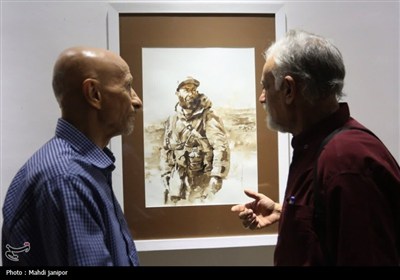 نمایشگاه نقاشی پرتره سرو در قاب- عکس صفحه استان تسنیم