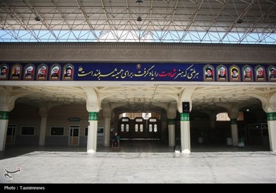 تمثال شهدا زینت بخش حرم مطهر بانوی کرامت شد