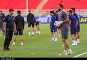 تمرین تیم های تراکتور ایران و الوحده امارات - تبریز