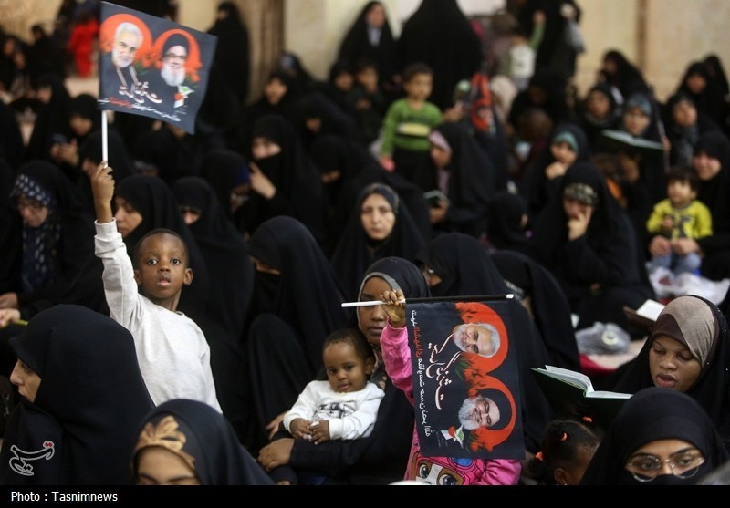 مقاومت،مراسم،قم،نصرالله،سيد،شهيد،رهبري،حوزوي،معصومه