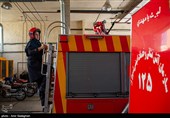 از دل آتش تا خدمت به زائران؛ آتش‌نشانان نمونه کرمانشاه تجلیل شدند