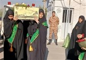 تشییع شهید گمنام در دبیرستان شهدای سپاه